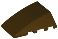 Dark Brown Wedge 4 x 4 Triple Curved No Studs