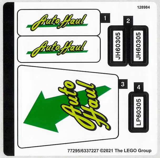 Sticker Sheet for Set 60305 - (77295/6337227)