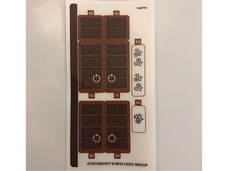 Sticker Sheet for Set 71043, Sheet 3 - (41257/6241677)