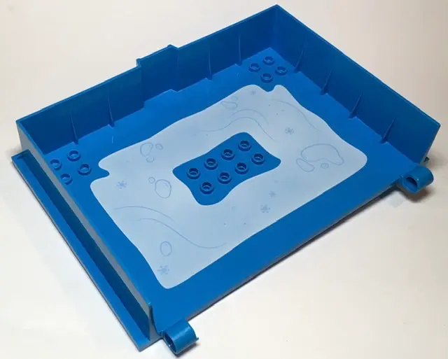 Dark Azure Container, Book Cover Half, 16 x 12 x 2 2/3 (Storybook Adventures) with White Background 