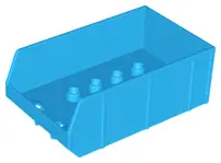 Dark Azure Duplo Tipper Bucket Bed with Lip and 2 x 4 Studs