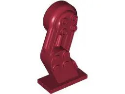Dark Red Large Figure Leg Left with Black Rotation Joint Pin