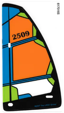 Trans-Clear Plastic Triangle 10 x 19 Sail with Black '2509' Pattern