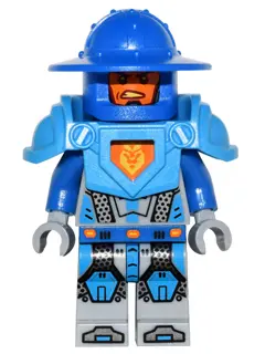 Royal Soldier / King's Guard - Blue Helmet with Broad Brim, Dark Azure Armor, Light Bluish Gray Hand