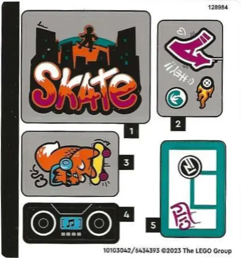 Sticker Sheet for Set 60364 - (10103042/6434393)