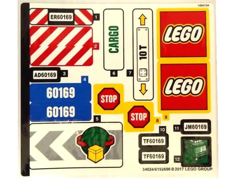 Sticker Sheet for Set 60169 - (34024/6192696)