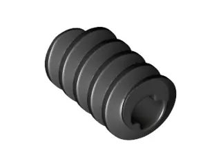 Black Technic, Gear Worm Screw, Long, Axle Opening Type II