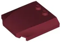 Dark Red Wedge 4 x 4 x 2/3 Triple Curved