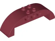 Dark Red Slope, Curved 8 x 2 x 2 Double