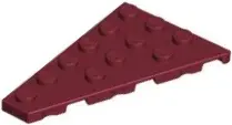 Dark Red Wedge, Plate 6 x 4 Left