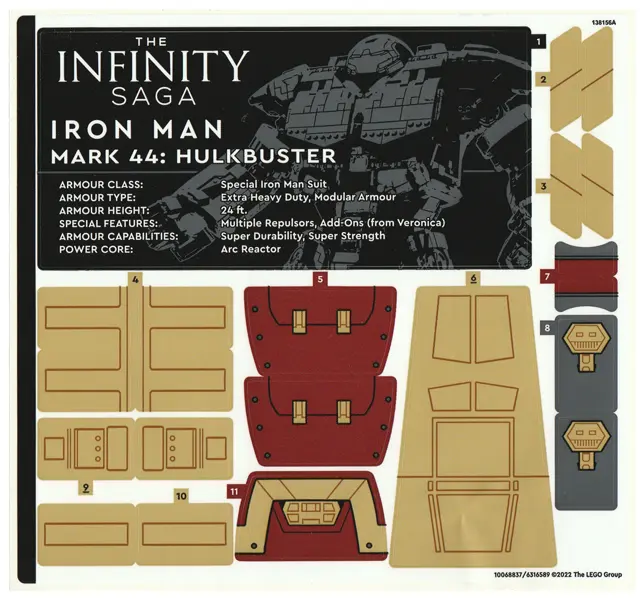 Sticker Sheet for Set 76210 - (10068837/6316589)