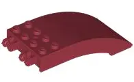 Dark Red Windscreen 8 x 4 x 2 Curved with Locking Dual 2 Fingers