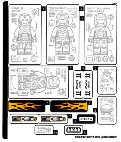 Sticker Sheet for Set 76167 - (69524/6316327)
