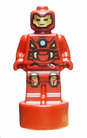 Dark Red Minifigure, Utensil Statuette / Trophy with Iron Man Pattern