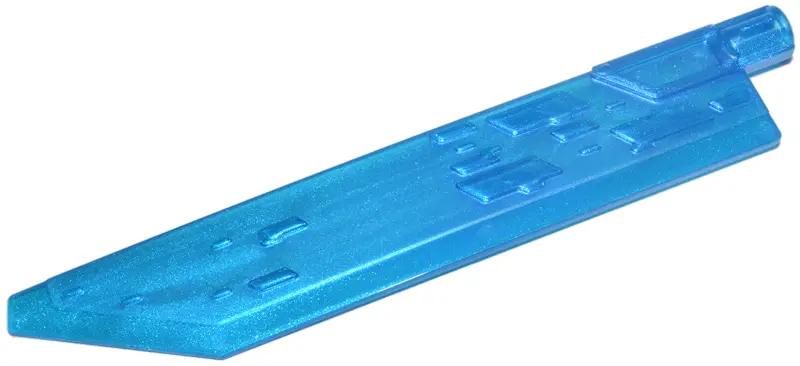 Satin Trans-Dark Blue Propeller 1 Blade 14L with Axle Hole (Sword Blade)