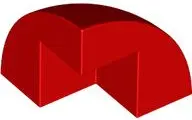 Red Brick, Round Corner 2 x 2 x 1 2/3 Dome Top