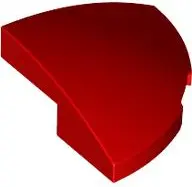 Red Slope, Curved 2 x 2 x 2/3 Corner Round