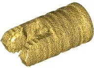 Gold Hinge Cylinder 1 x 2 Locking with 2 Fingers and Axle Hole on Ends without Slots
