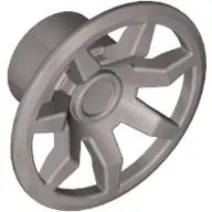 Flat Silver Wheel Cover 7 Spoke - 18mm D. - for Wheel 55982