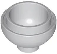 Light Bluish Gray Brick, Round 2 x 2 Dome Bottom