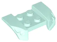 Light Aqua Vehicle, Mudguard 2 x 4 with Headlights Overhang