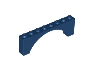 Dark Blue Arch 1 x 8 x 2 Raised
