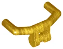 Pearl Gold Minifigure, Utensil Handlebars with Angular Handles