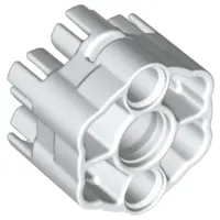 White Projectile Launcher Part, Rapid Shooter Six Barrel - Angled Barrels