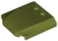 Olive Green Wedge 4 x 4 x 2/3 Triple Curved