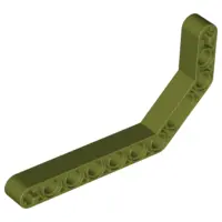 Olive Green Technic, Liftarm, Modified Bent Thick 1 x 11.5 Double