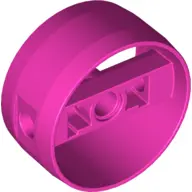 Dark Pink Cylinder 4 x 4 x 1 2/3 with Pin Holes and Center Bar