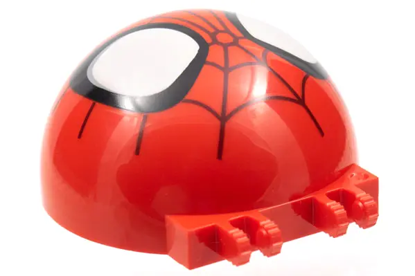 Red Windscreen 6 x 6 x 3 Canopy Half Sphere with Dual 2 Fingers with Spider-Man Face and Dark Red We
