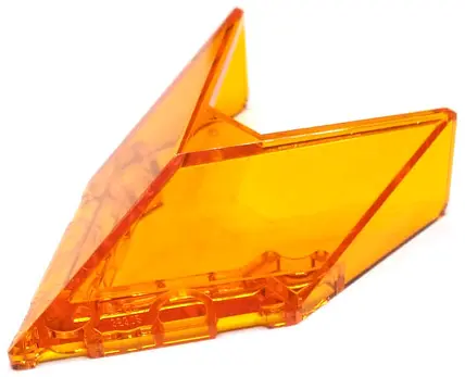 Trans-Orange Windscreen 6 x 4 x 1 1/3 Pointed