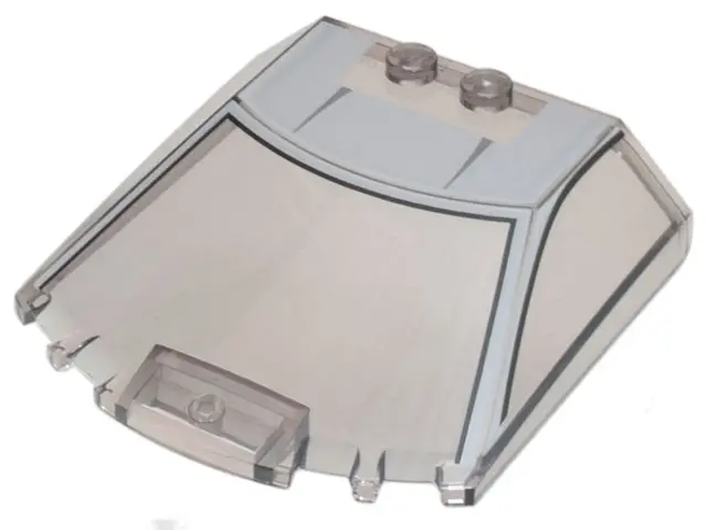 Trans-Brown Windscreen 6 x 6 x 1 1/3 Straight Sides with Black Window Frame Outline and Light Bluish