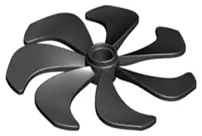 Black Propeller 7 Blade 6 Diameter