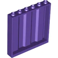 Dark Purple Panel 1 x 6 x 5 with Corrugated Profile