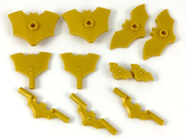 Pearl Gold Minifigure, Weapon Pack Batman, 11 in Bag (Multipack)