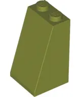 Olive Green Slope 75 2 x 2 x 3 - Solid Studs