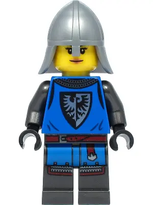 Black Falcon - Female, Pearl Dark Gray Detailed Legs, Flat Silver Neck Protector