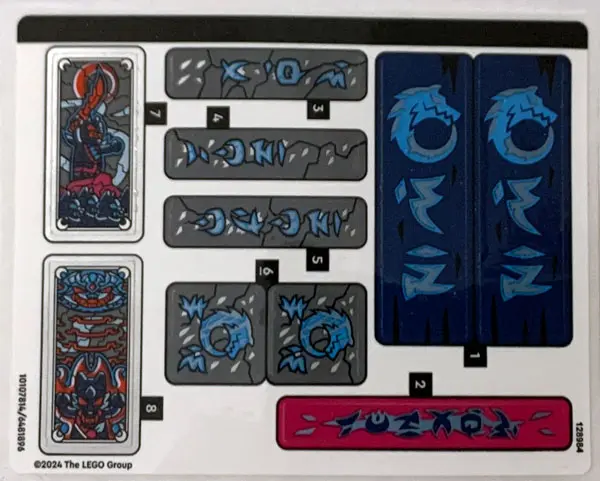 Sticker Sheet for Set 71813 - (10107814/6481896)