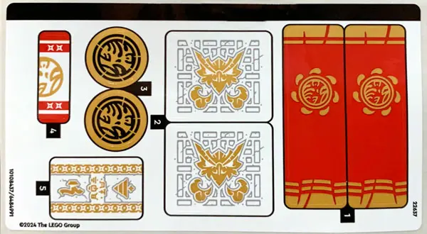 Sticker Sheet for Set 71818 - (10108437/6484991)