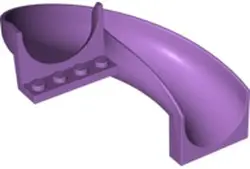 Medium Lavender Slide Playground 7 x 12 x 8 1/3 Curved 180 degrees