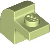 Yellowish Green Slope, Curved 2 x 1 x 1 1/3 with Recessed Stud