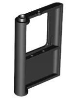Black Door 1 x 4 x 5 Train Right, Thin Support at Bottom