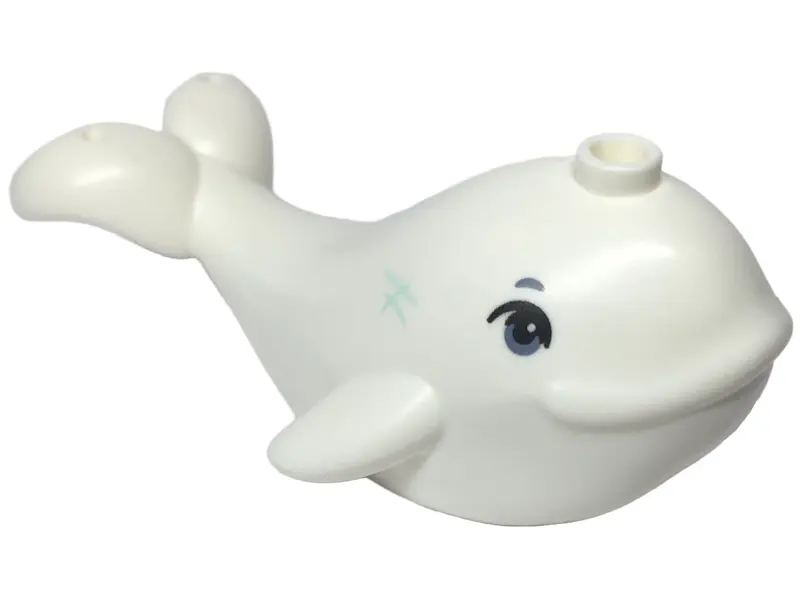 White Whale, Friends Style with Sand Blue Eyes Pattern