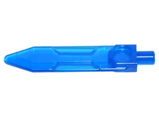Trans-Dark Blue Minifigure, Weapon Sword, Blade with Bar End