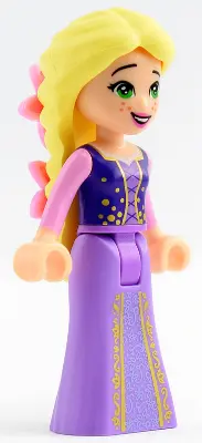Rapunzel - Mini Doll, Bright Pink Flowers, Dark Purple Vest Open