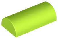 Lime Slope, Curved 2 x 4 Double with Groove