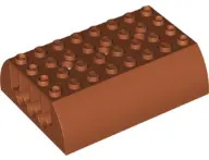Dark Orange Slope, Curved 6 x 8 x 2 Double