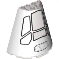 Trans-Brown Cone Half 8 x 4 x 6 with Rocket Cockpit Pattern